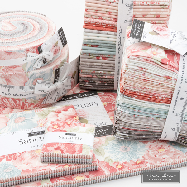 Bloom Blush Sanctuary 44254-12 3 Sisters Fabric is sold in 12 yard increments and cut continuously