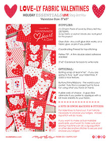 Lovely Fabric Valentines Free Pattern