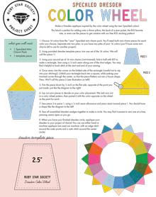 Speckled Dresden Color Wheel Project Sheet