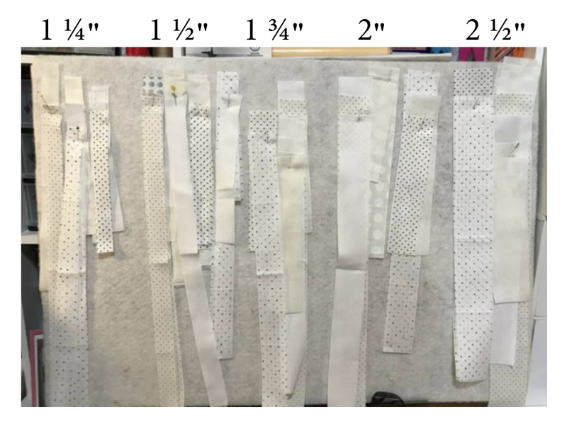 design board with strips