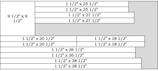 white fabric cutting directions