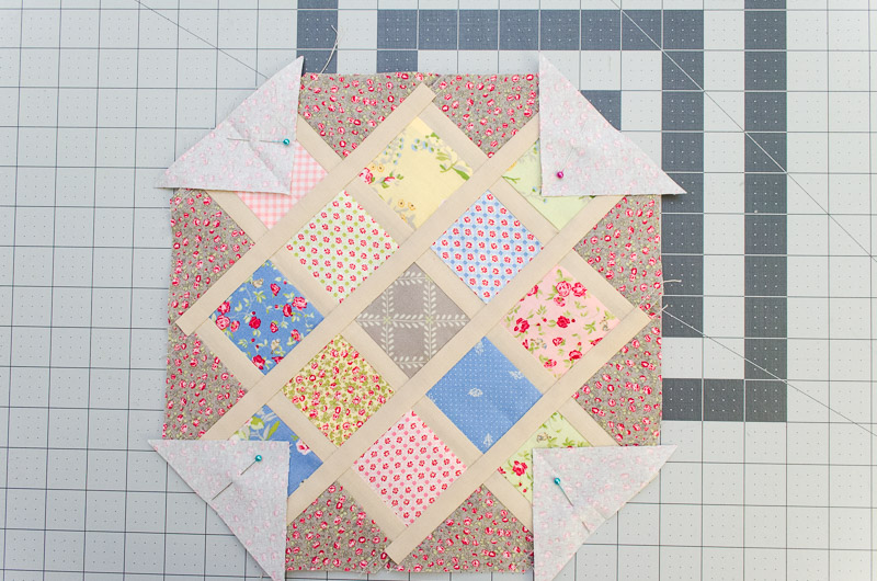 Sew corners on