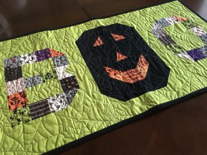 Black and...BOO! table runner